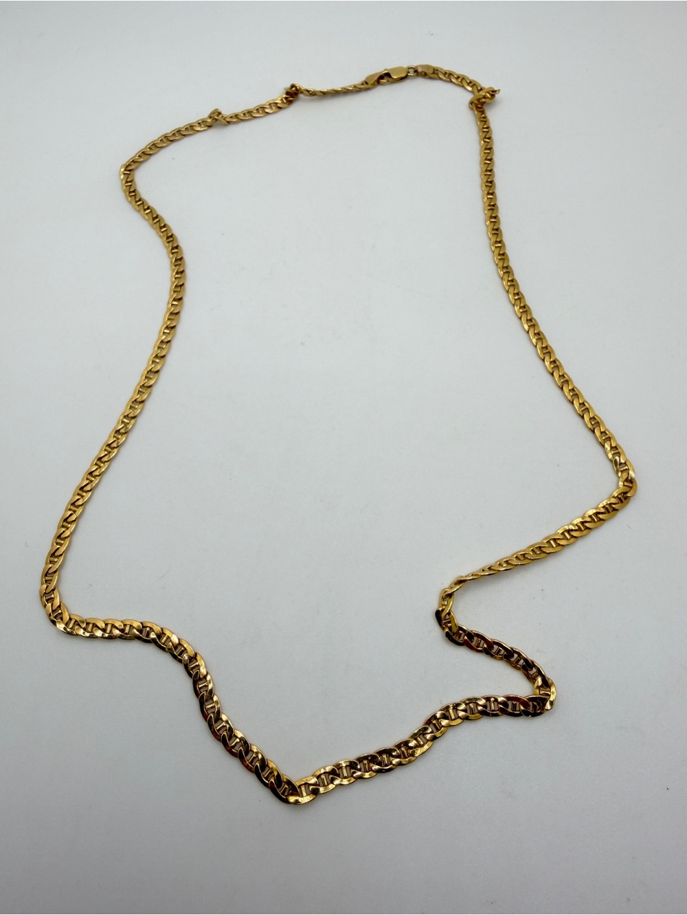 Unisex 22" Milor Italy 14kt Yellow Gold, 4mm Mariner necklace/chain!